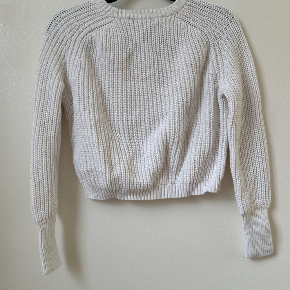 American Apparel cotton white knit sweater - Picture 3 of 4